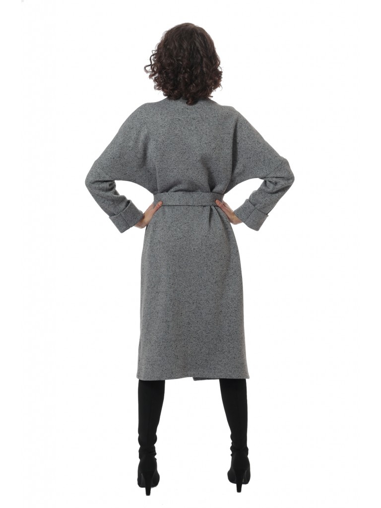 Cardigan scurt Artic Fleece, Laura Olteanu, gri deschis