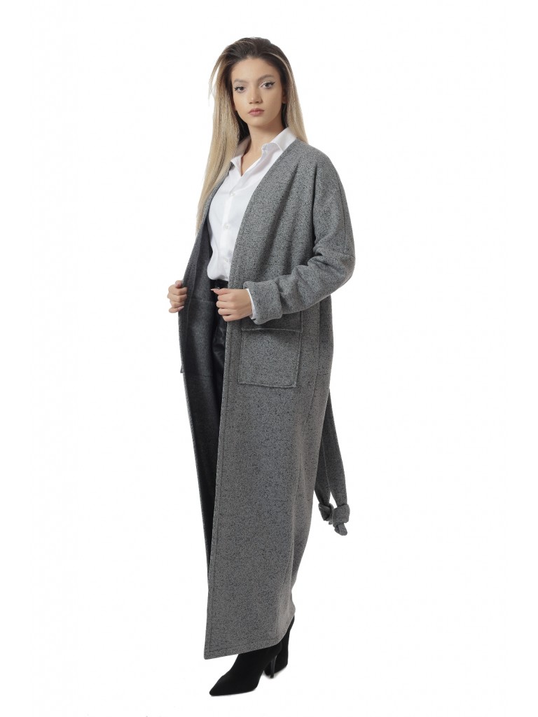 Cardigan Artic Fleece, Laura Olteanu, gri deschis