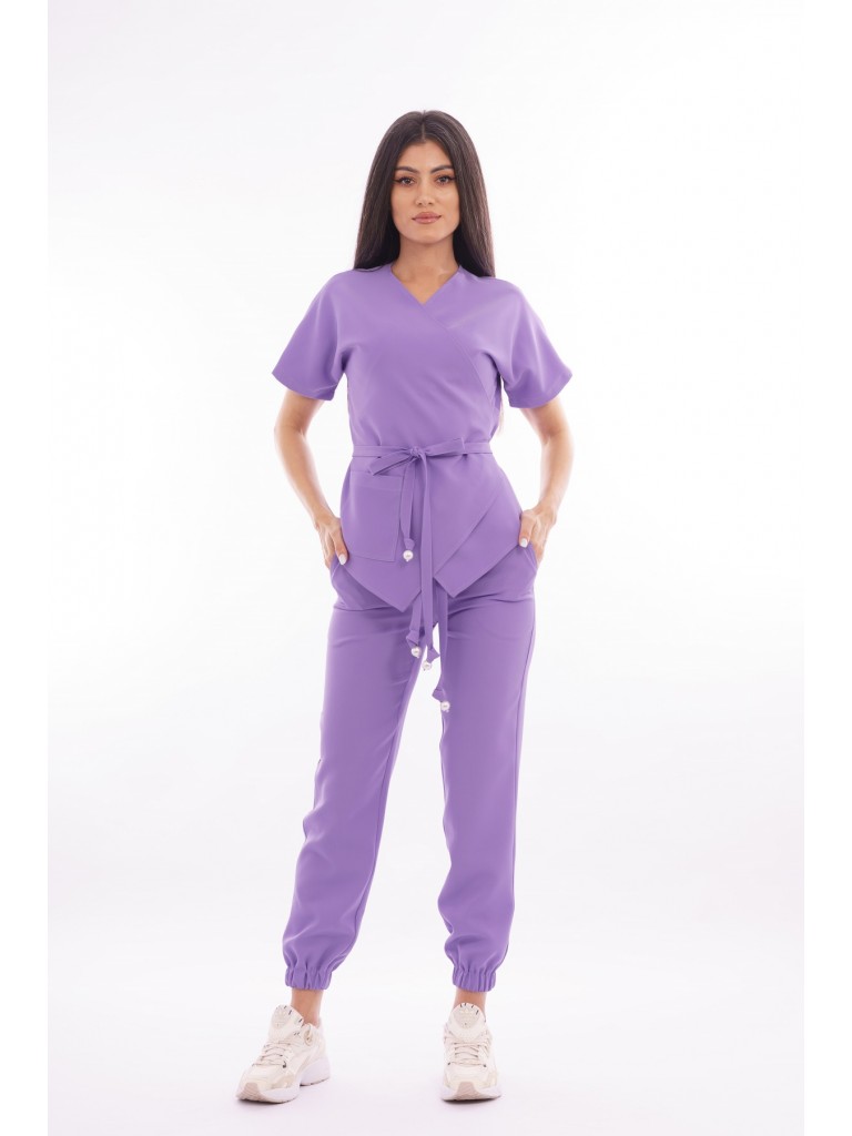      Costum medical dama, bluza-pantaloni, lila