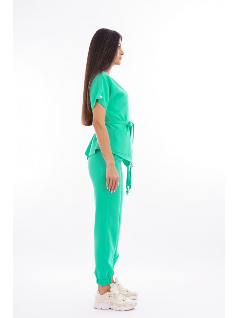 Costum medical dama, bluza-pantaloni, menta