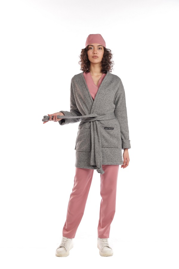 Halat medical dama, Artic Fleece, Laura Olteanu, gri