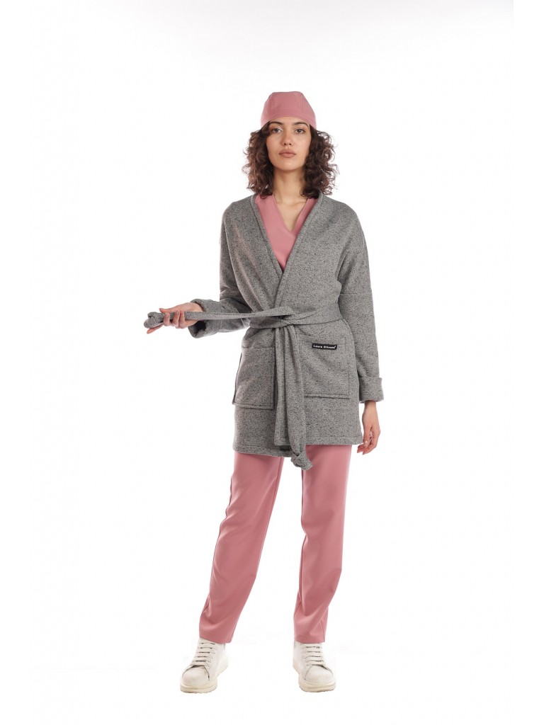Halat medical dama, Artic Fleece, Laura Olteanu, gri