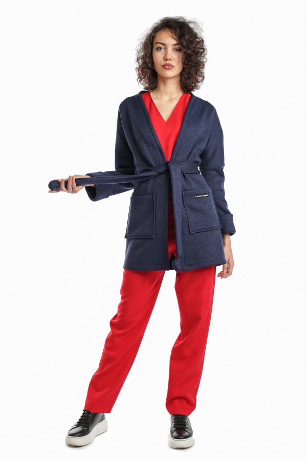 Halat medical dama, Artic Fleece, Laura Olteanu navy