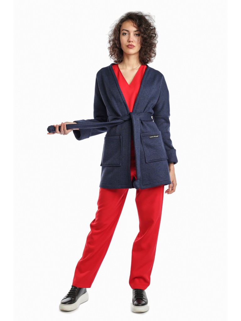 Halat medical dama, Artic Fleece, Laura Olteanu navy