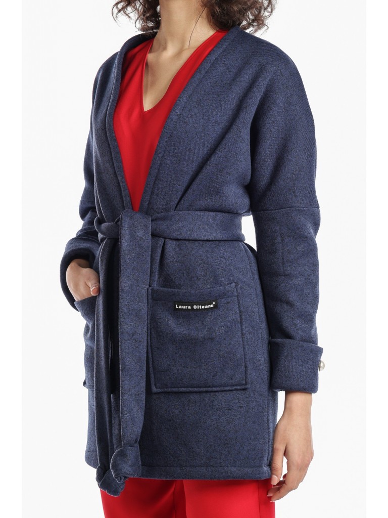 Halat medical dama, Artic Fleece, Laura Olteanu navy