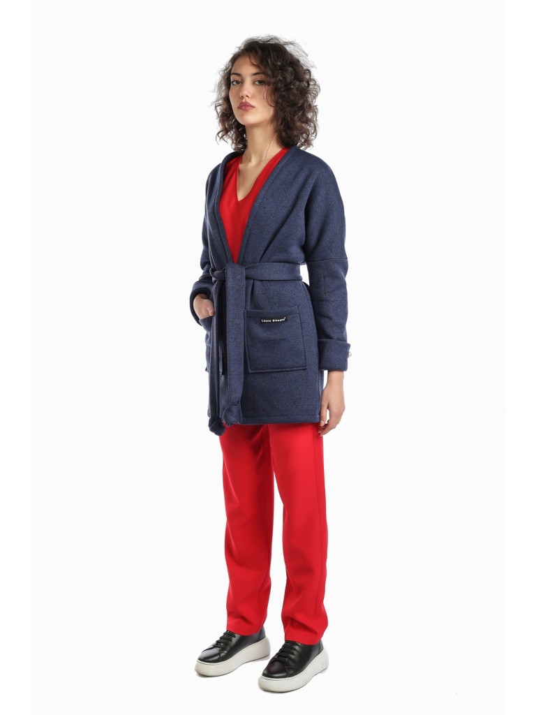 Halat medical dama, Artic Fleece, Laura Olteanu navy