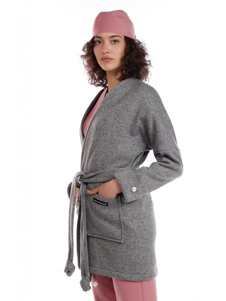 Halat medical dama, Artic Fleece, Laura Olteanu, gri