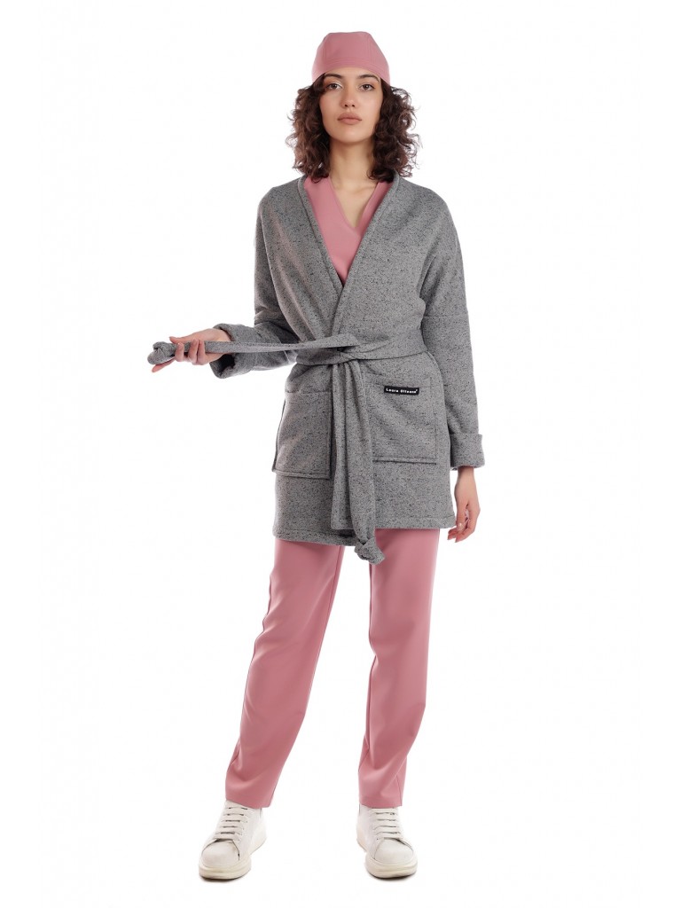 Halat medical dama, Artic Fleece, Laura Olteanu, gri