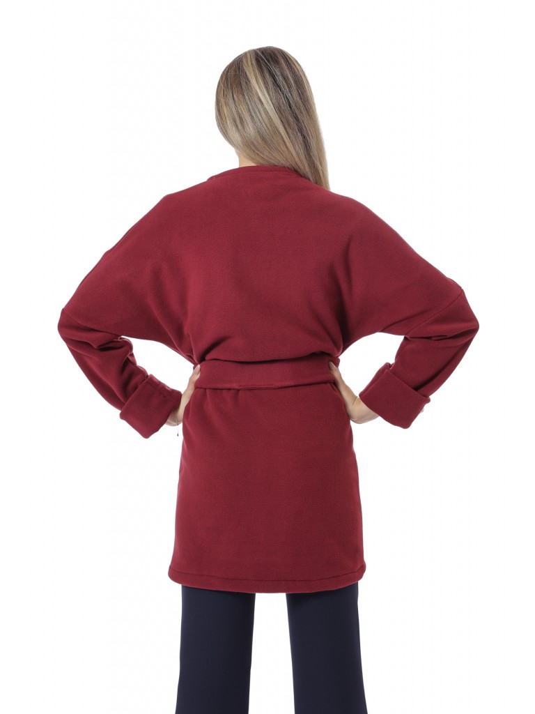  Halat medical dama Polar Fleece, Laura Olteanu, Dark Red( Visiniu)