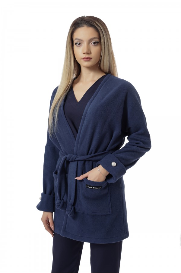  Halat medical dama Polar Fleece, Laura Olteanu, navy