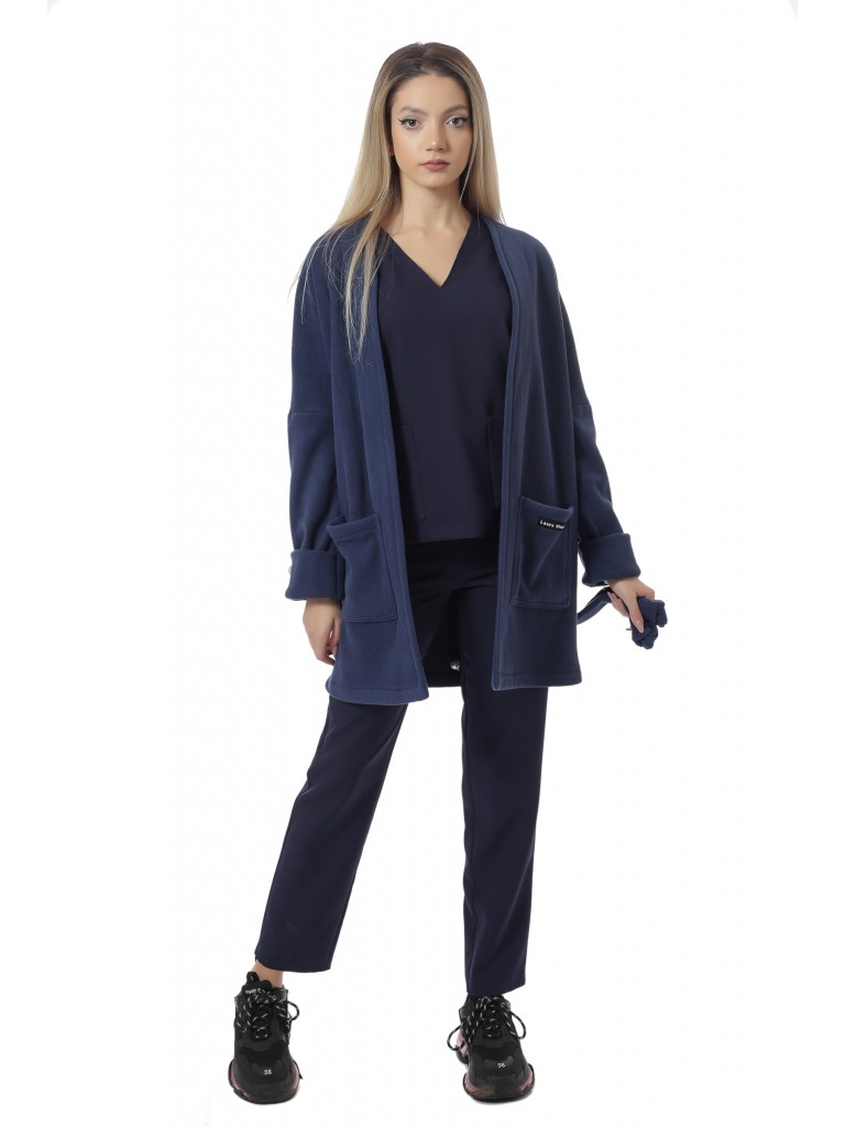  Halat medical dama Polar Fleece, Laura Olteanu, navy