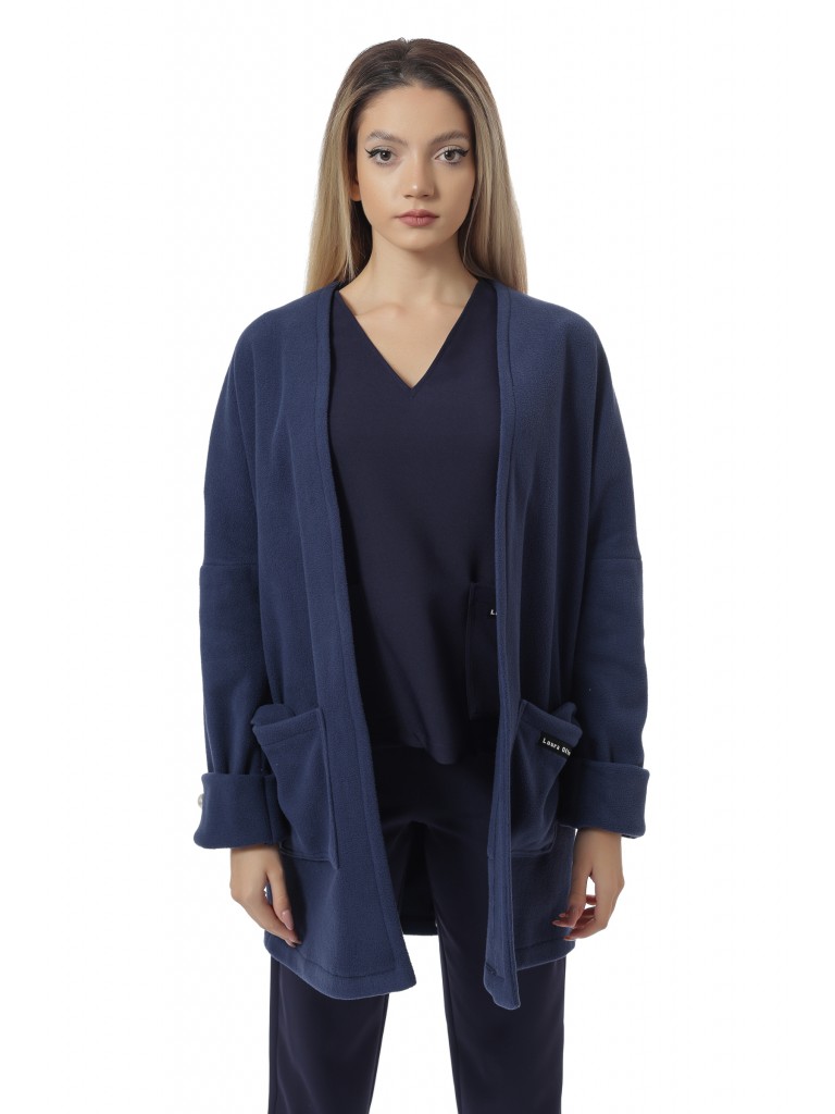  Halat medical dama Polar Fleece, Laura Olteanu, navy